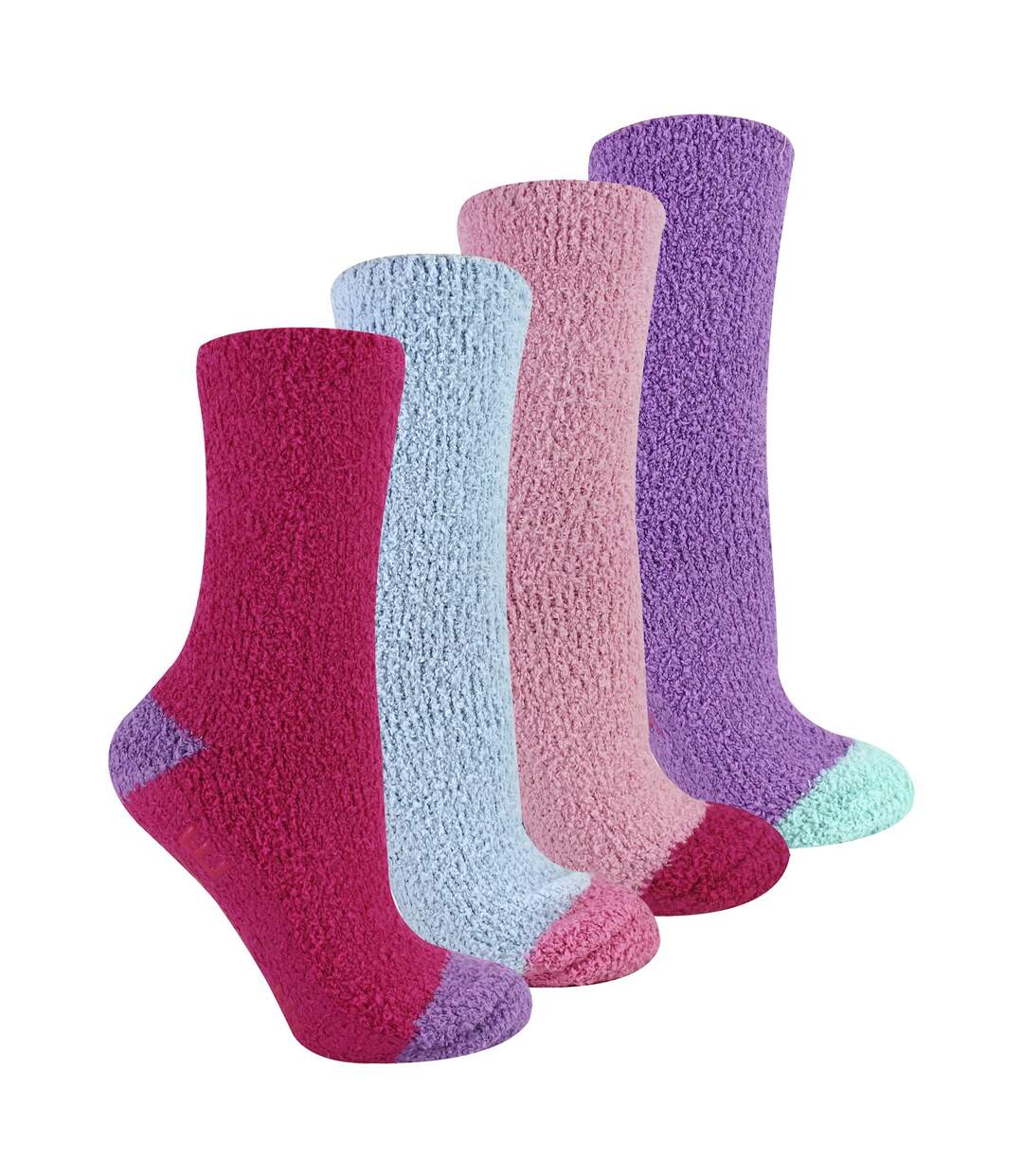 Lot de 4 paires de chaussettes antidérapantes fantaisie en forme-4