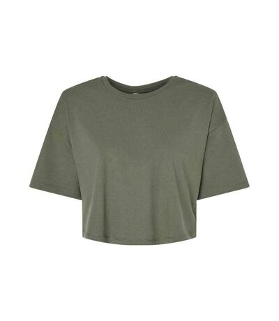Bella + Canvas Womens/Ladies Jersey Cropped Crop T-Shirt (Military Green)
