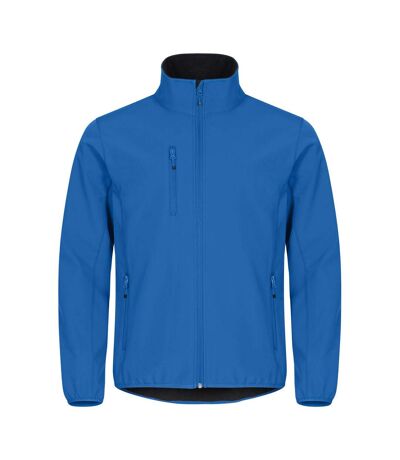 Mens Classic Soft Shell Jacket Royal Blue Clique