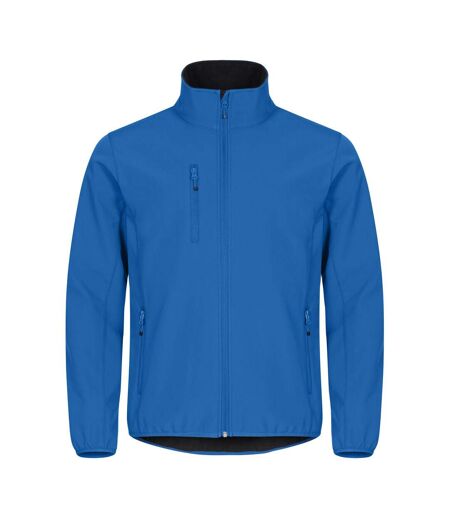 Mens Classic Soft Shell Jacket Royal Blue Clique