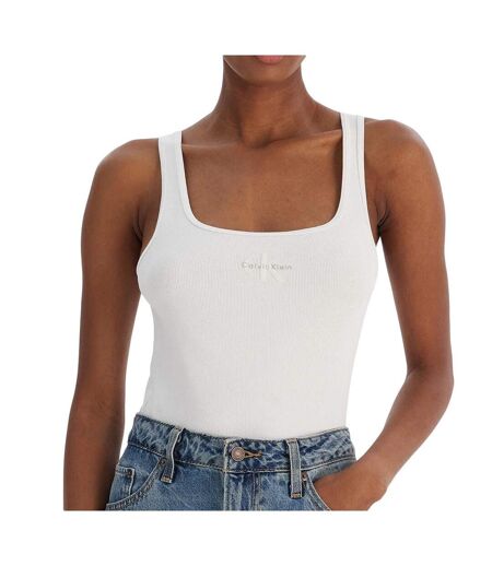Débardeur blanc femme calvin klein jeans monogram