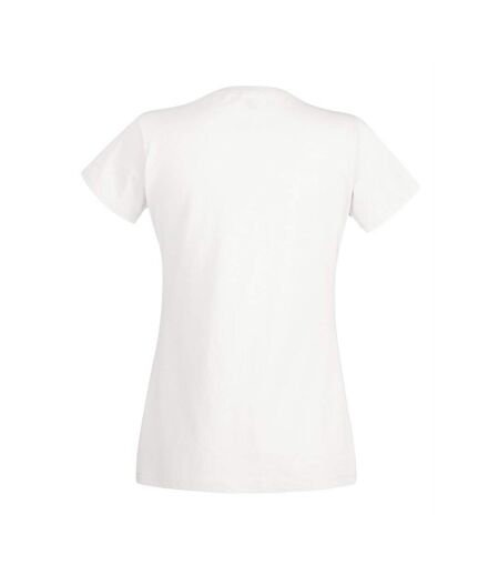 Womens/Ladies Value Fitted Short Sleeve Casual T-Shirt (Snow) - UTBC3901