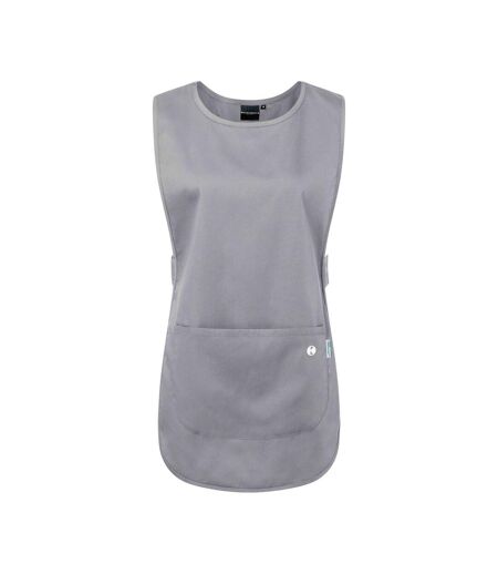 Womens/ladies Essential Pull Over Work Tunic Platinum Grey Karlowsky
