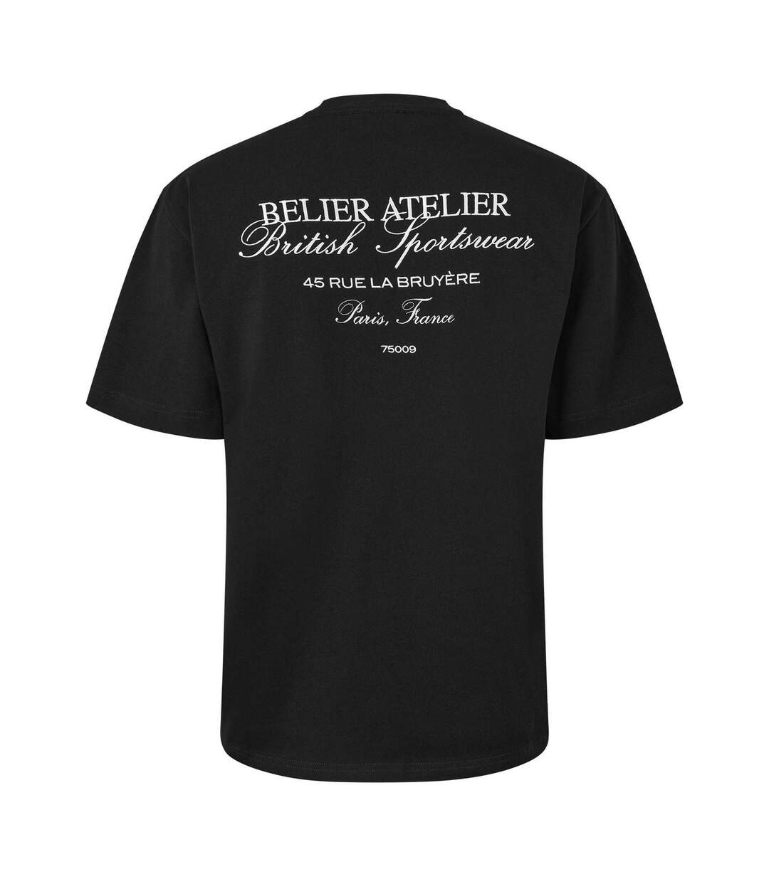 Mens Atelier Text Logo T-shirt Black Belier-2