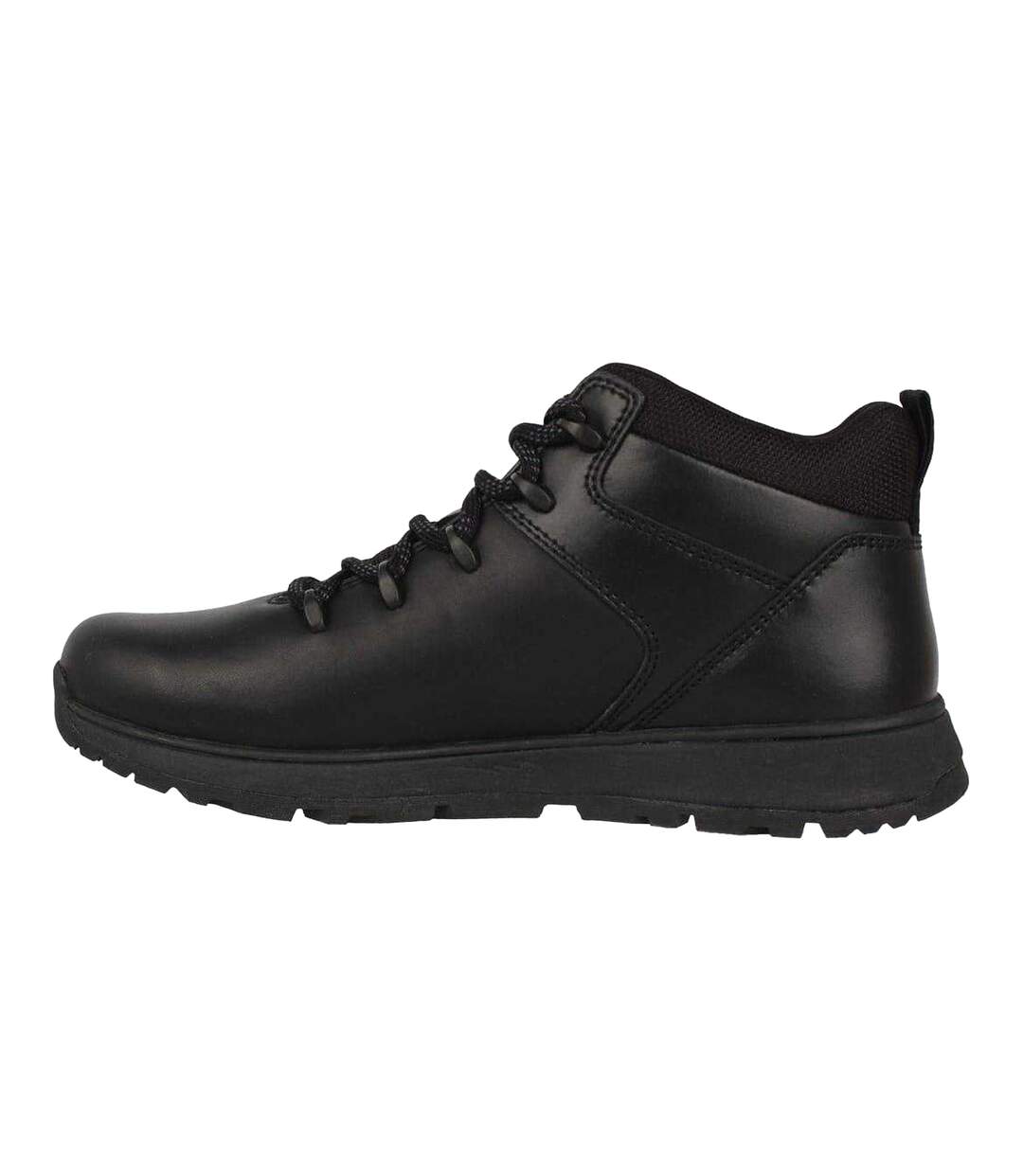 Mens Rhino Logo Leather Boots Black Firetrap-3