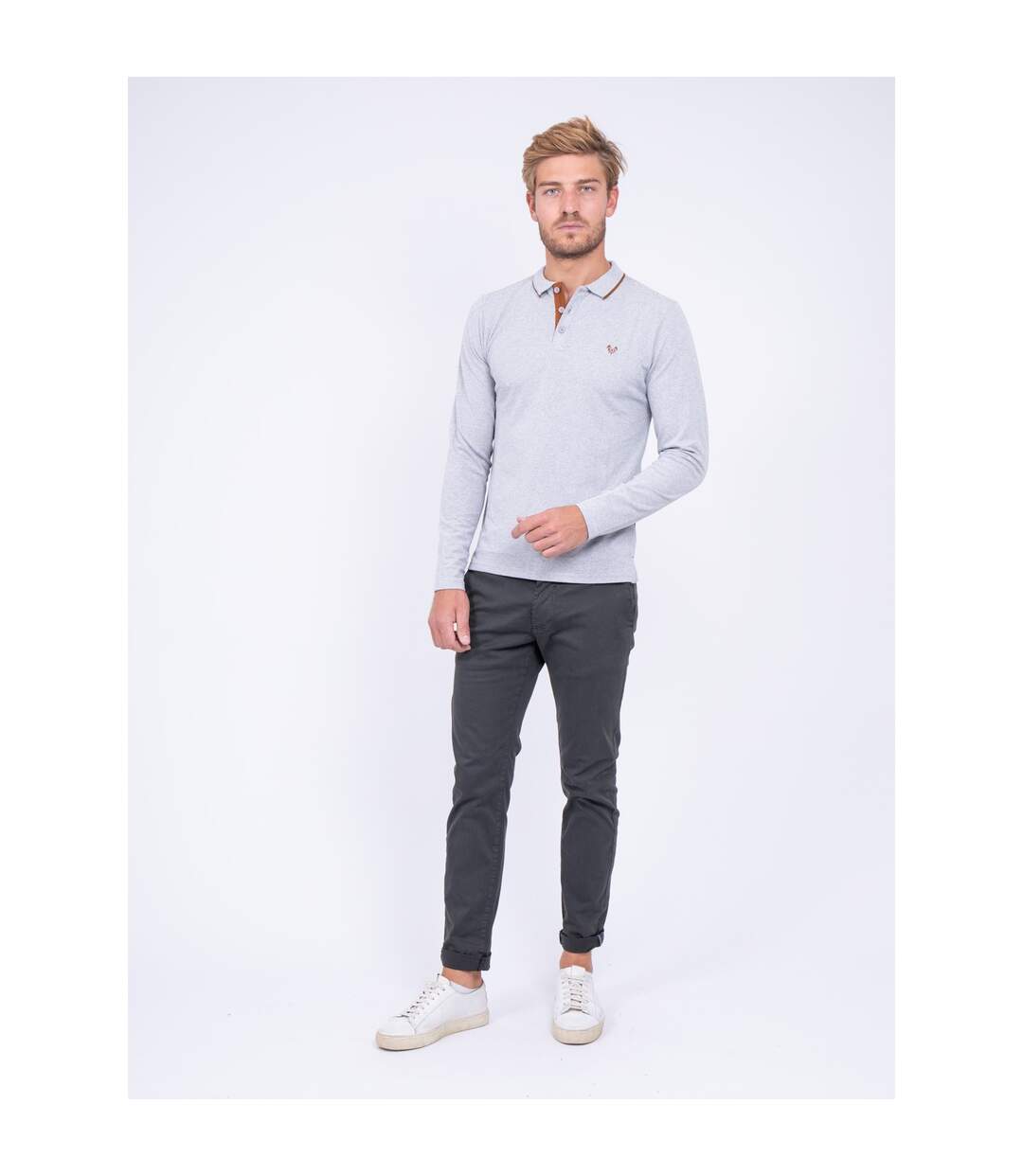 Polo manches longues pur coton PONDOR