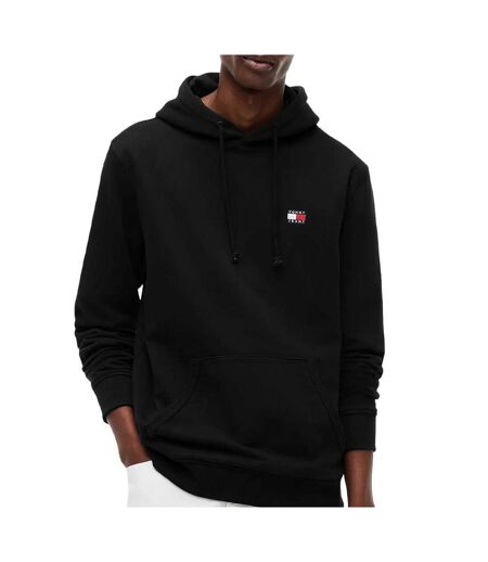 Sweat noir homme tommy hilfiger badge