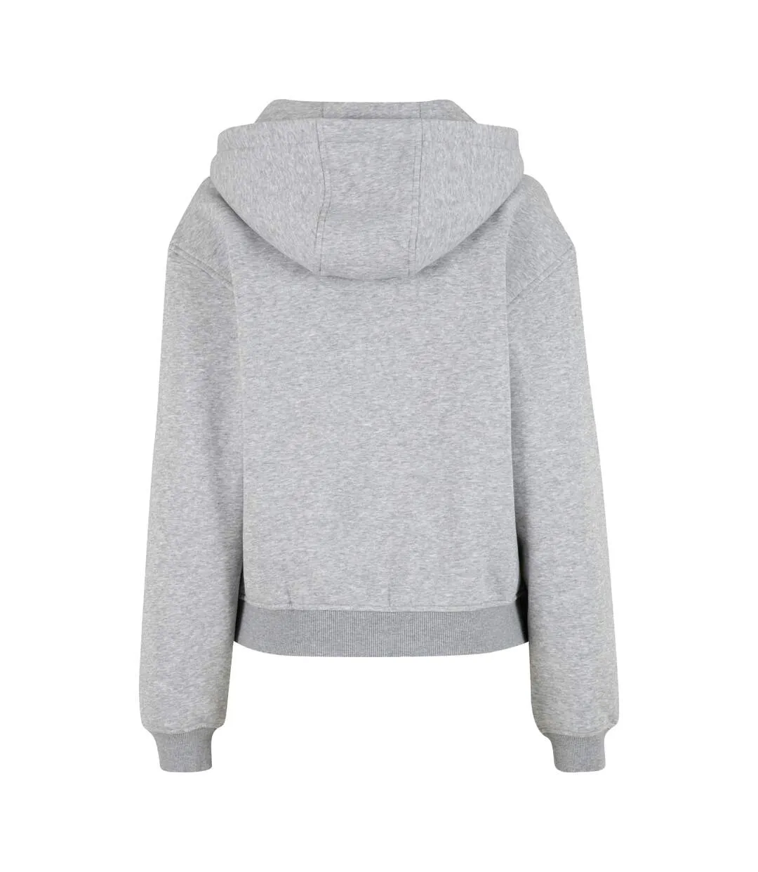 Womens/ladies Loose Fit Hoodie Heather Grey Build Your Brand-3