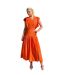 Robe Mi-longue Femme Orange AX Paris-2