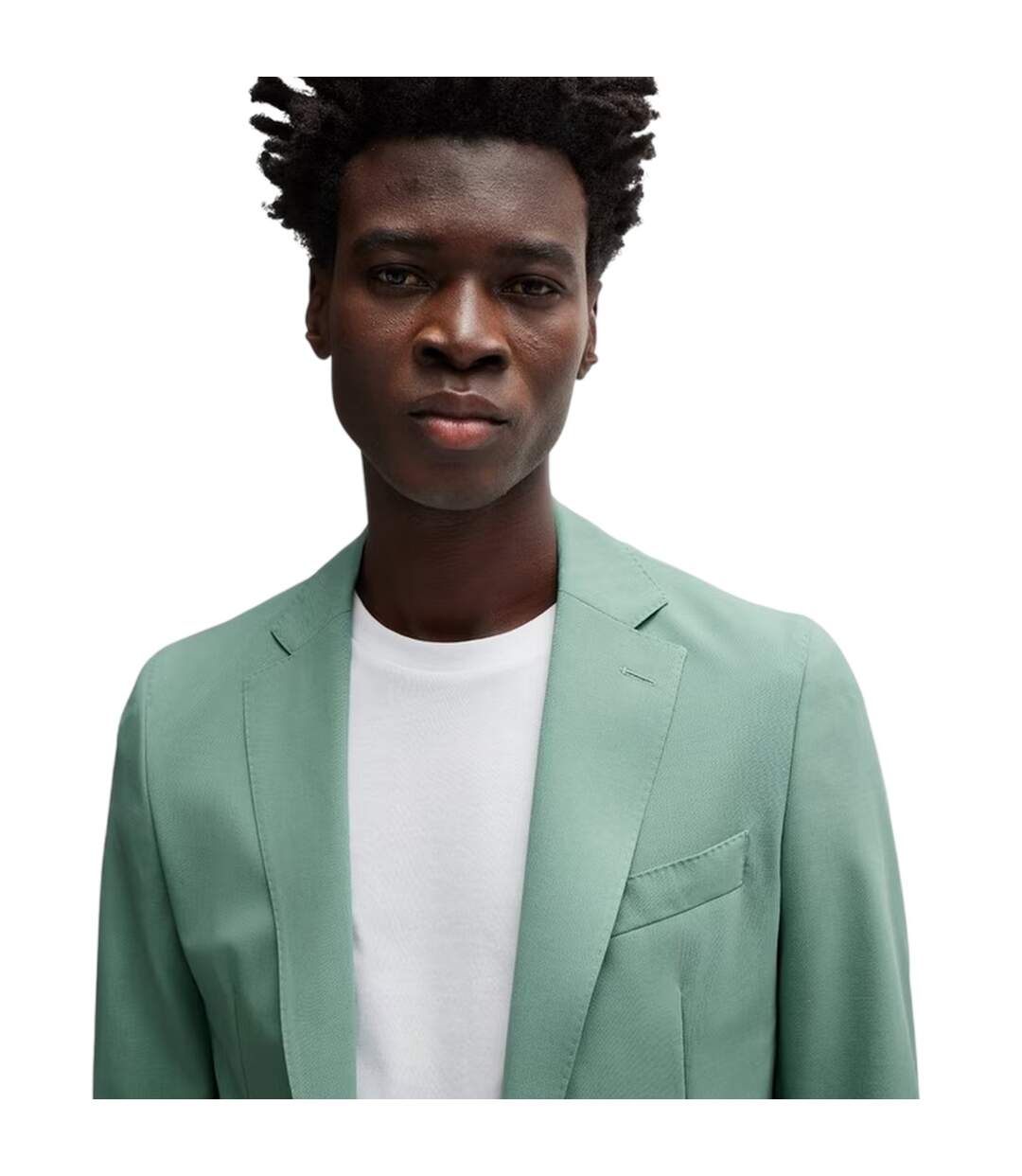 Mens Notch Neck Blazer Green Boss-3