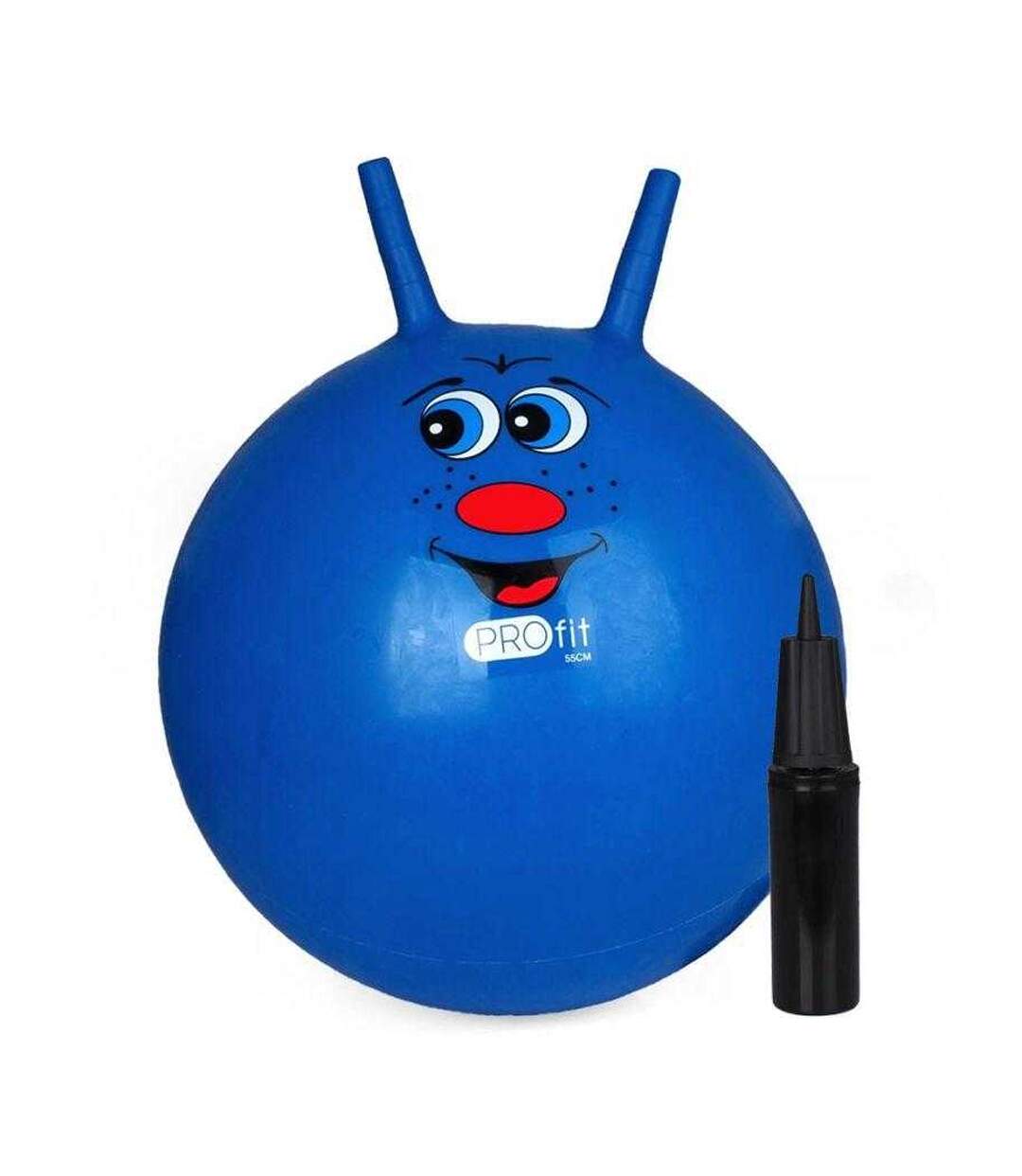 Balle Rebondissante Motif/style Visage Enfant 65 Cm Bleu ProFit-3
