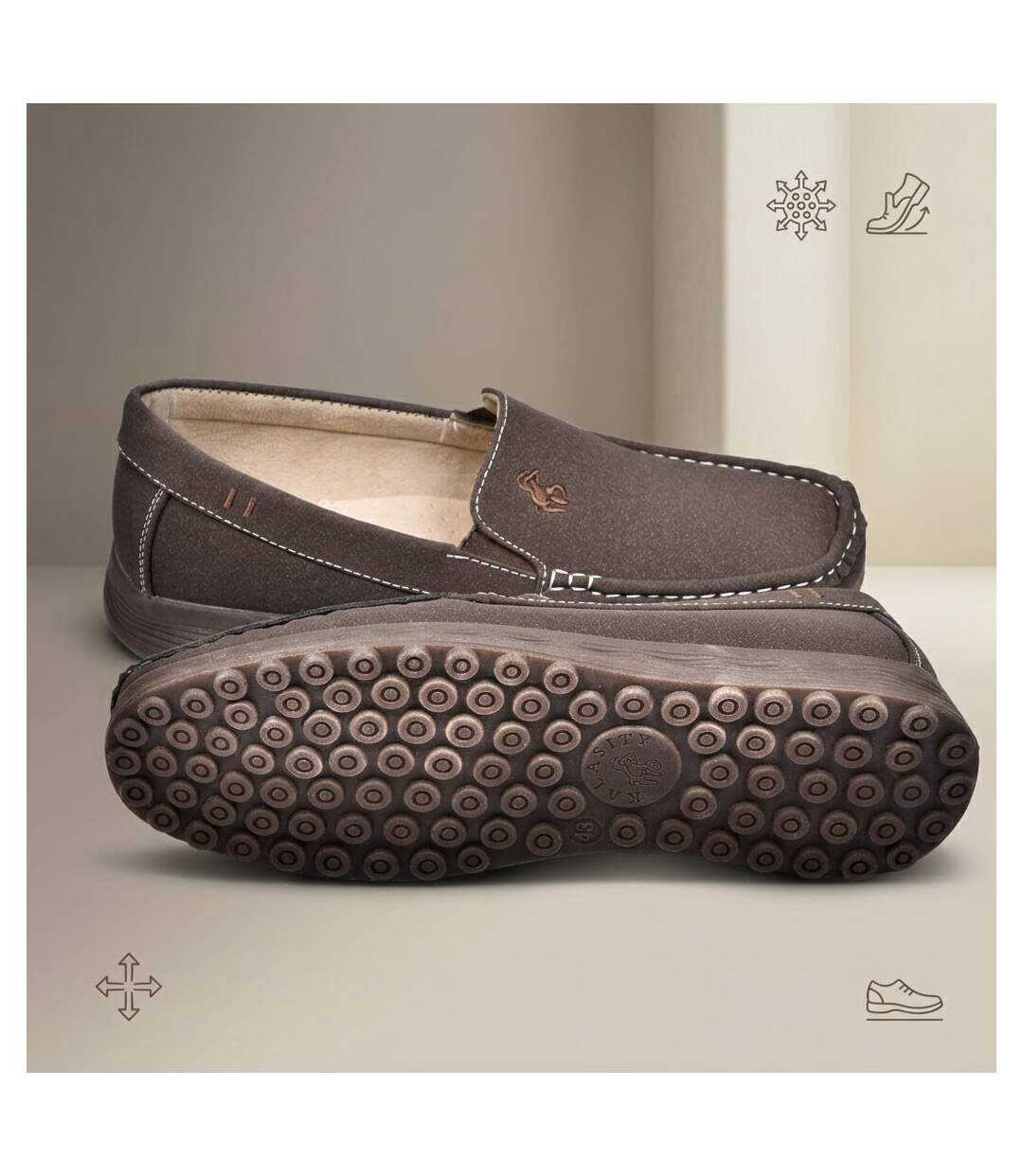OZABI Mocassins Homme Été Confort Slip-On-5
