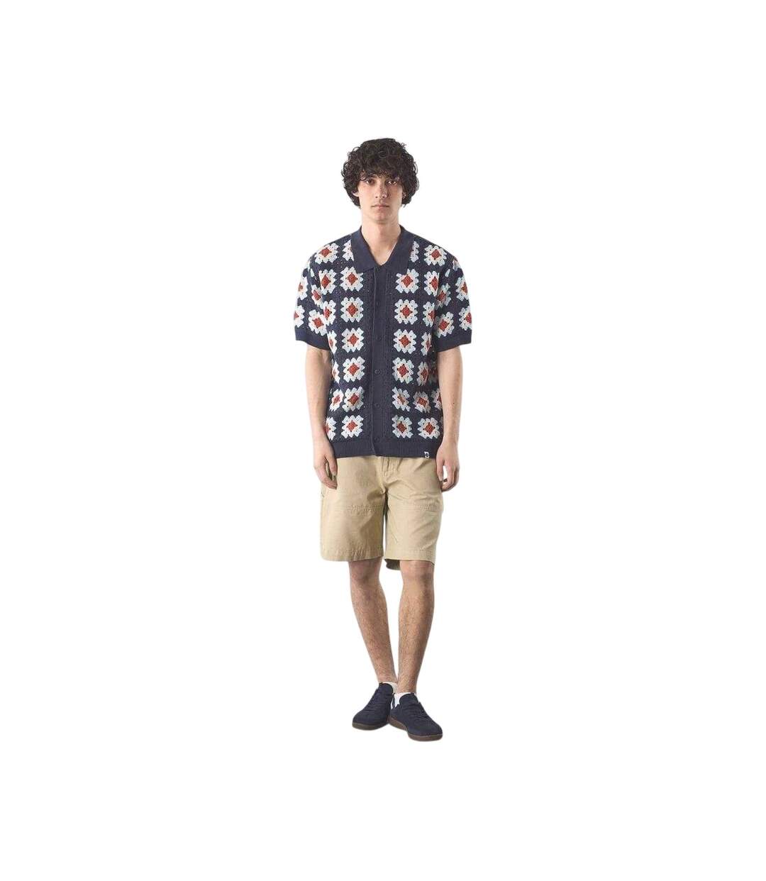 Chemise Motif/style Géométrique Timperley Homme Bleu Marine Pretty Green-1