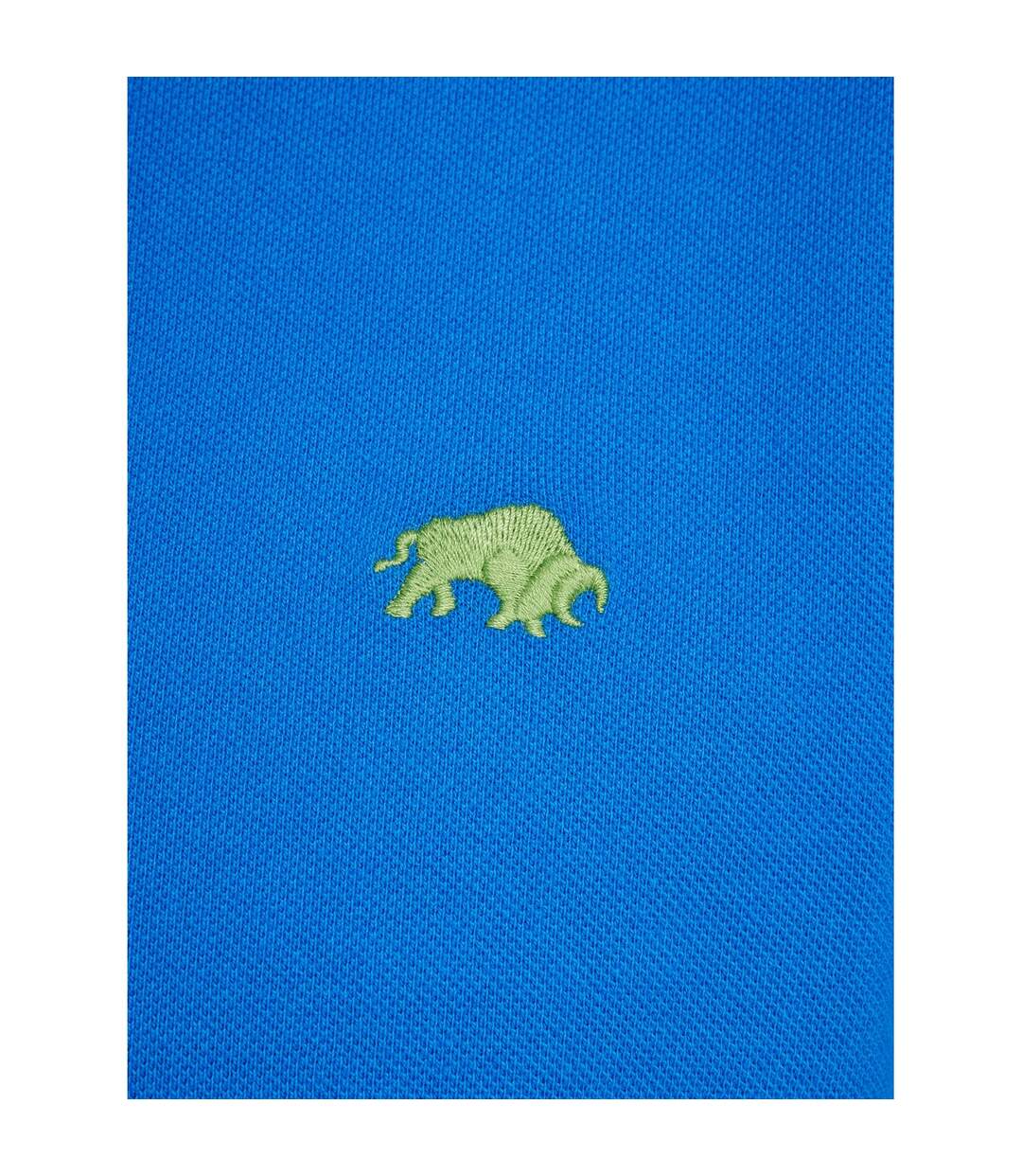 Mens Classic Organic Polo Shirt Cobalt Blue Raging Bull-3