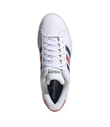 Baskets Motif/style À Rayures Grand Court 2.0 Femme Blanc Vert Adidas