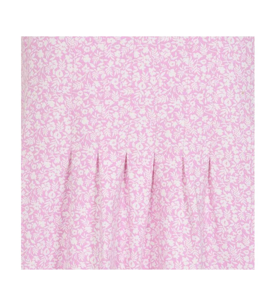 Womens/ladies Ditsy Print Tunic Top Pink Lazy Jacks-4