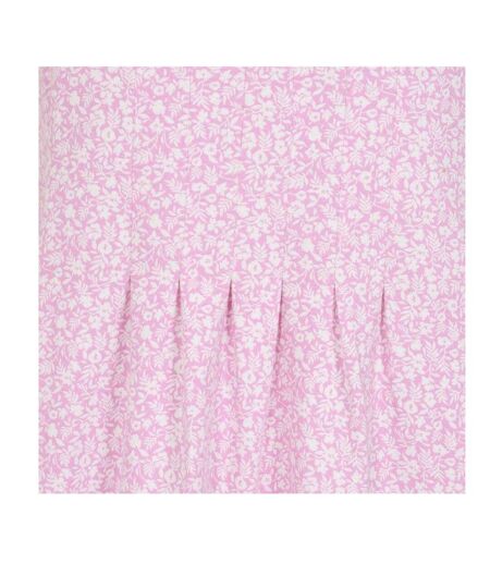 Womens/ladies Ditsy Print Tunic Top Pink Lazy Jacks