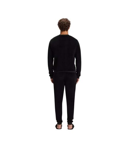Mens Velour Sweatshirt Black Hugo