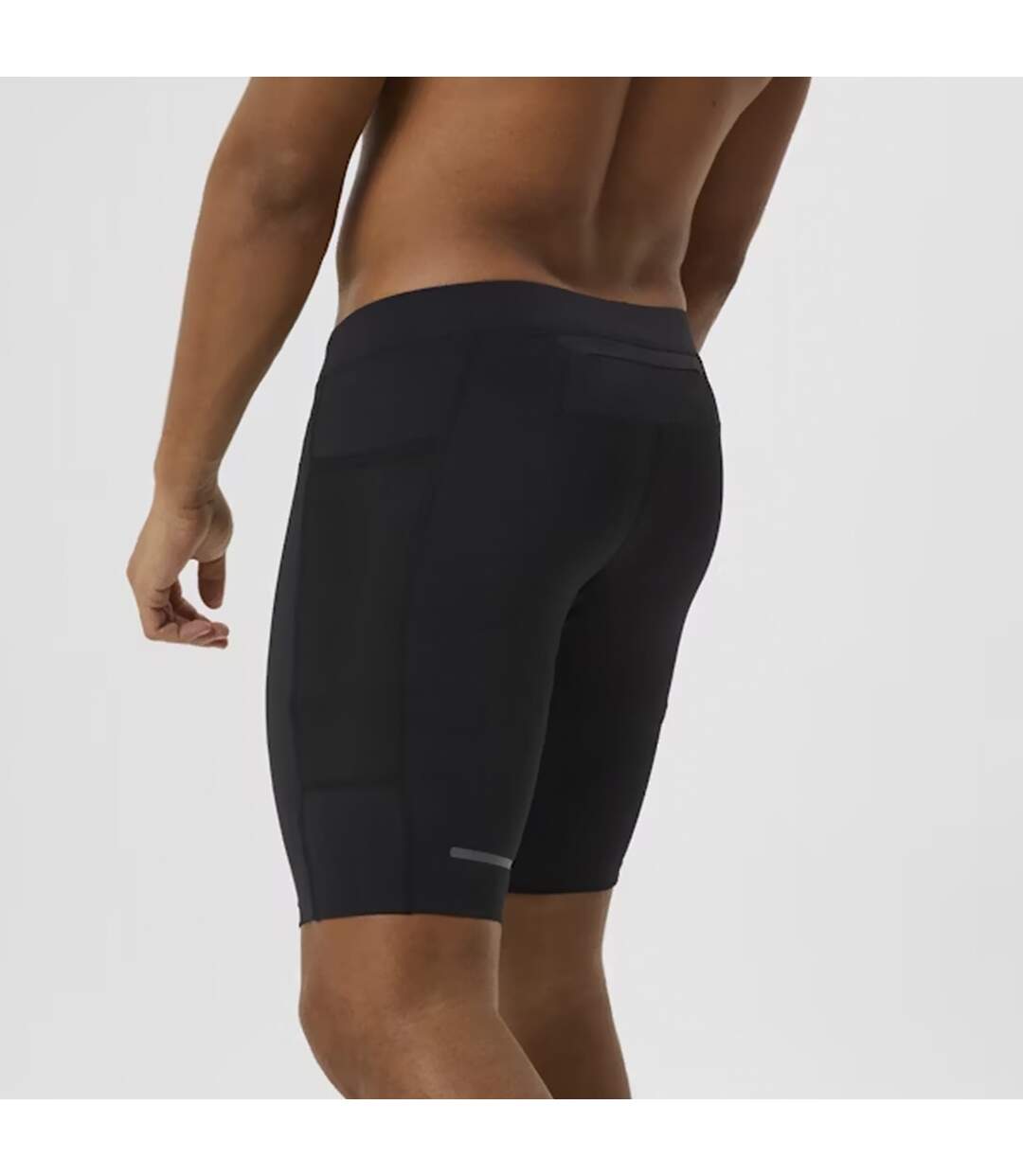 Mens Running Short Tights With Reflective Strip-4