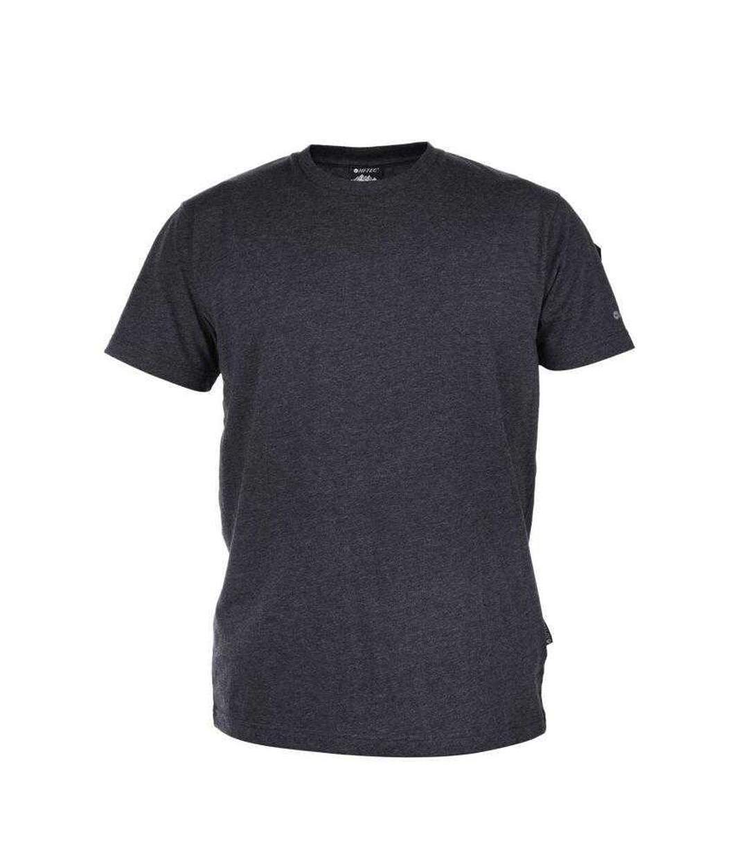 T-shirt Motif/style Uni Homme Gris Foncé Hi-Tec-1