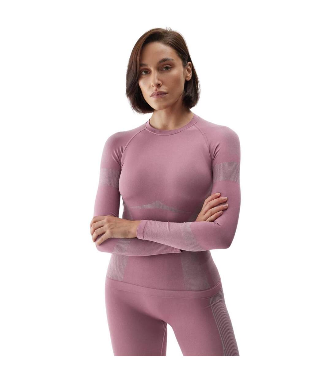 Haut Thermique F113 Femme Rose Foncé 4F-1