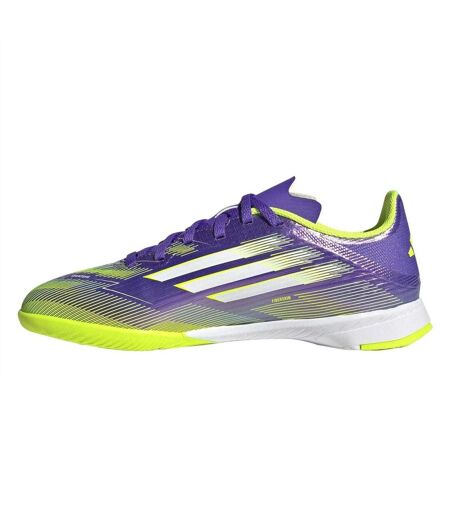 Womens/ladies F50 3 Stripes Indoor Football Trainers Purple Rush Adidas