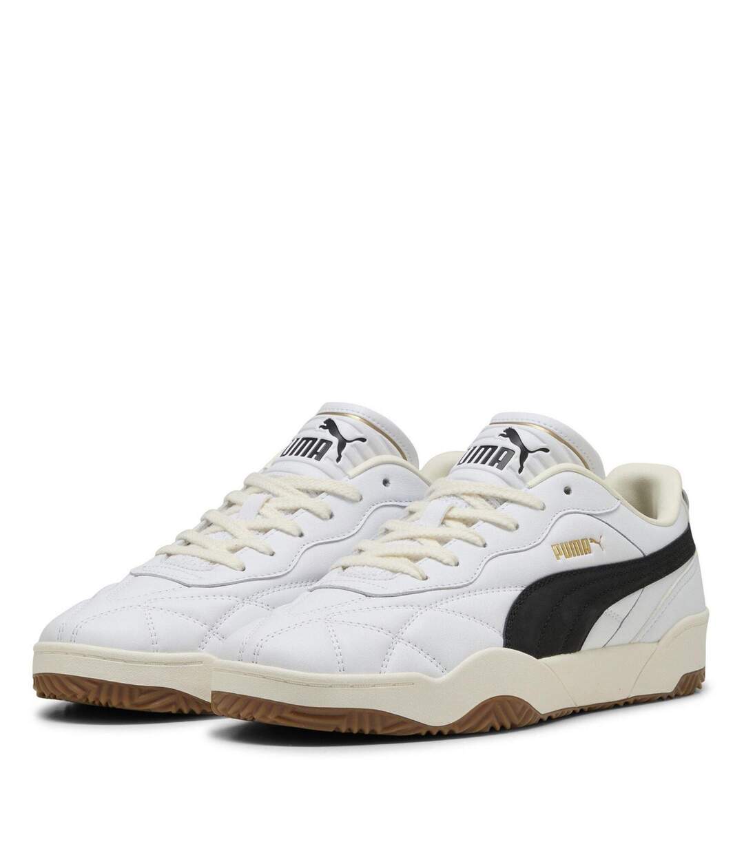Mens Tifosi Lux Quilted Leather Trainers  White Puma-1