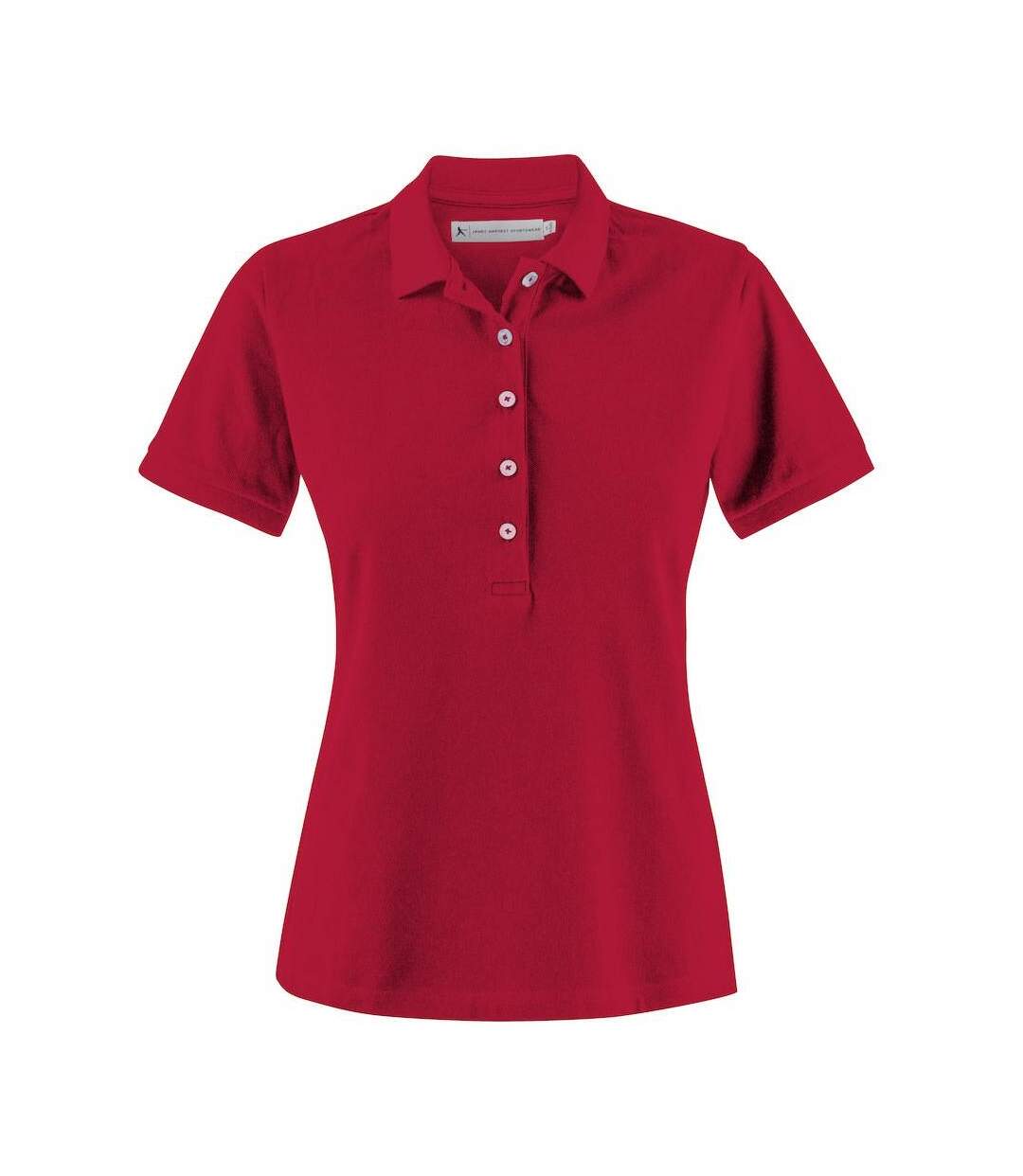 Womens/ladies Sunset Polo Shirt Red James Harvest-1
