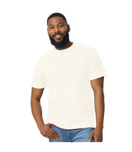 T-shirt Léger Et Uni En Coton Homme Blanc Cassé Gildan