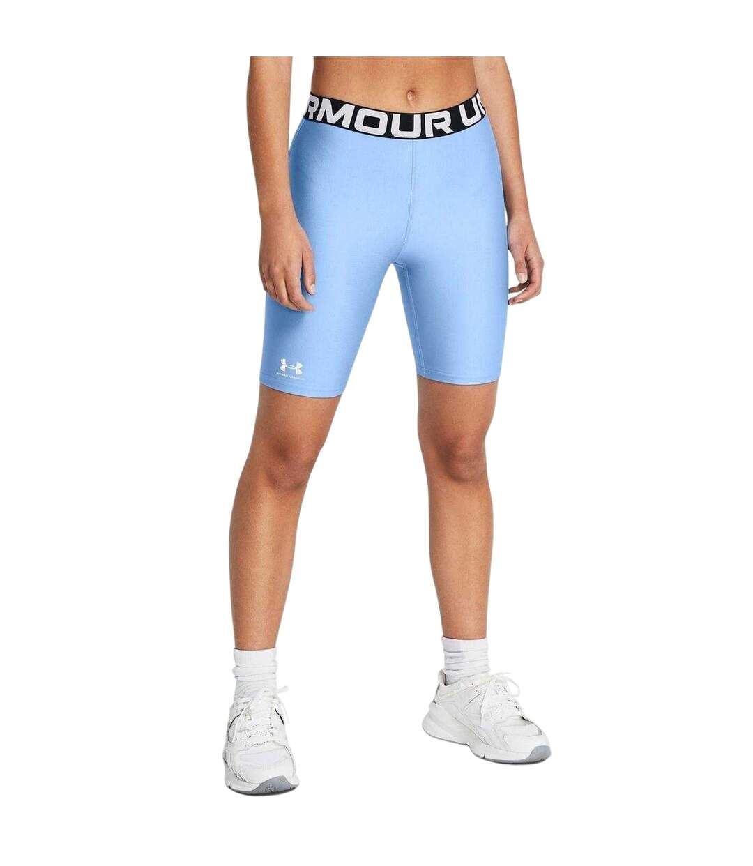 Womens/ladies Armour Fitted Compression Shorts Blue Under Armour-4