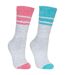 Hadley chaussettes de marche 2 paires femme rose / bleu Trespass