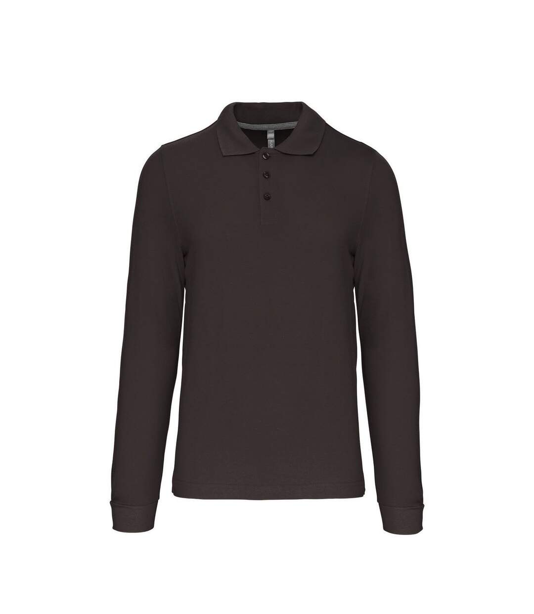 Polo manches longues - Homme - K243 - gris foncé