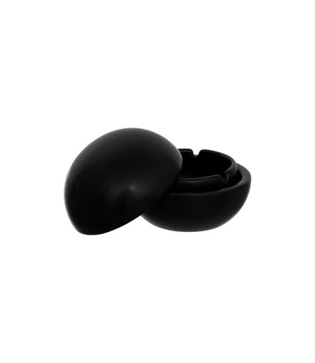 Cendrier Boule en Céramique Olme 10cm Noir