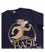 T-shirt Motif Basilic Adulte Bleu Marine The Great Mouse Detective-3