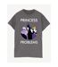 Disney Femme/Ladies Villains Princess Headaches Coton Boyfriend T-Shirt (Charbon de bois) - UTBI47938-1