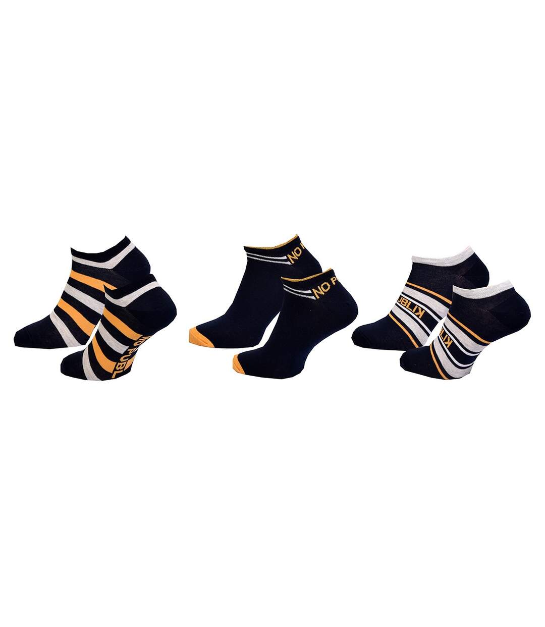 Chaussettes Homme NO PUBLIK Qualité et Confort-Assortiment modèles photos selon arrivages- Pack de 6 Paires SNEAKERS NO PUBLIK 28811