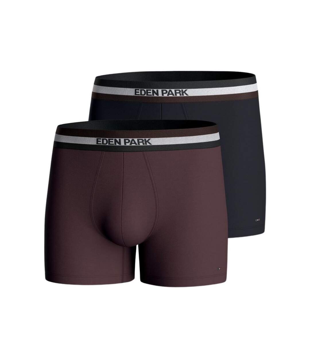 EDEN PARK Lot de 2 Boxers Homme Coton CEINTRI Fudge Marine-1