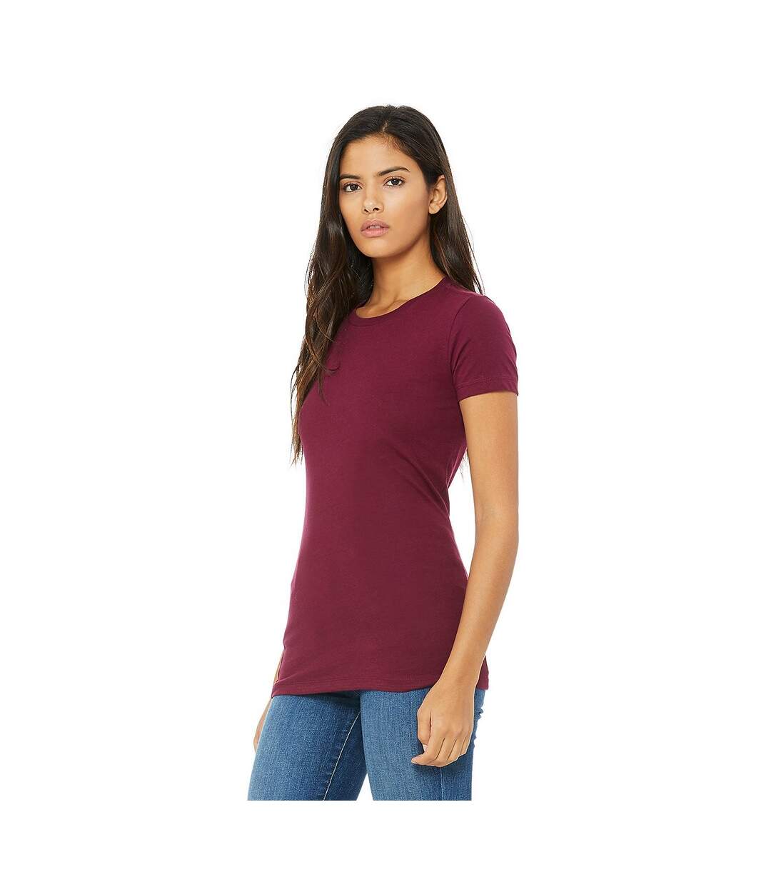 T-shirt the favourite femme pourpre Bella + Canvas-3