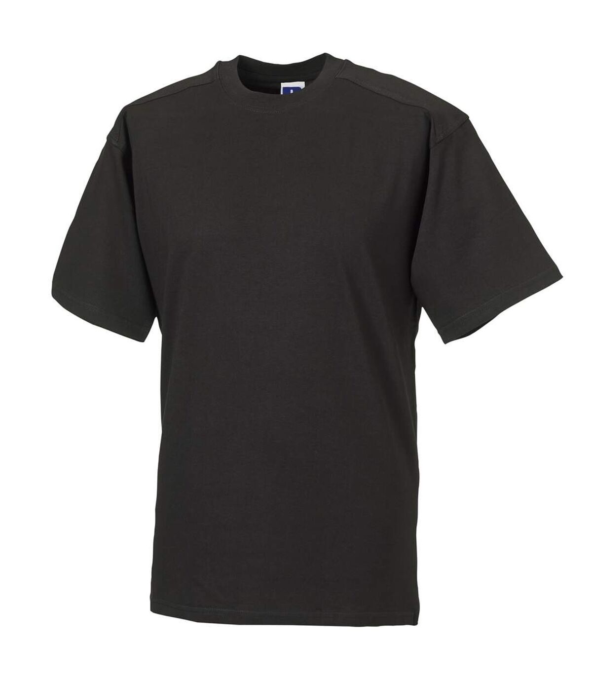Russell Europe Mens Workwear Short Sleeve Cotton T-Shirt (Black)