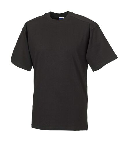 Russell Europe Mens Workwear Short Sleeve Cotton T-Shirt (Black) - UTRW3274