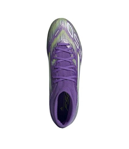 Mens League Print Firm Ground Football Boots Purple White Adidas