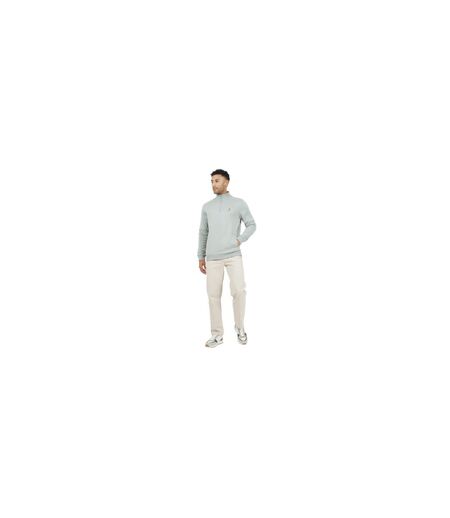 Mens Quarter Zip Sweatshirt Mineral Green Brave Soul