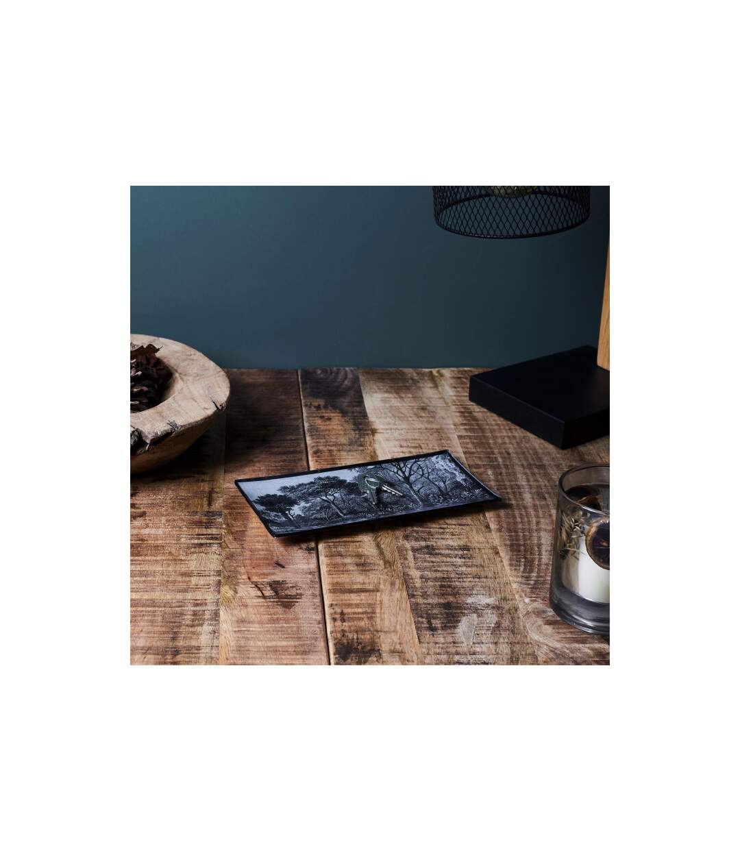 Vide-Poche en Verre Black Forest 21cm Noir-3