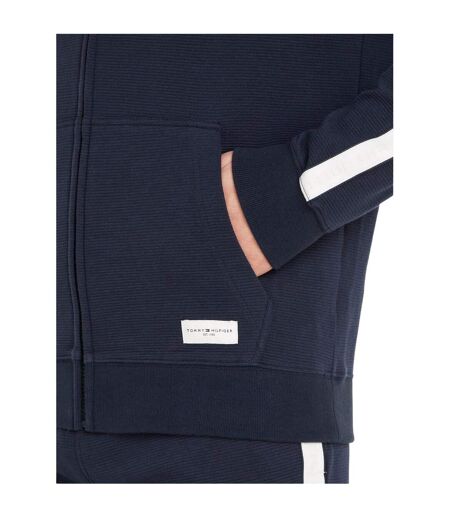 Mens Long-sleeved Full Zip Hoodie Desert Sky Tommy Hilfiger