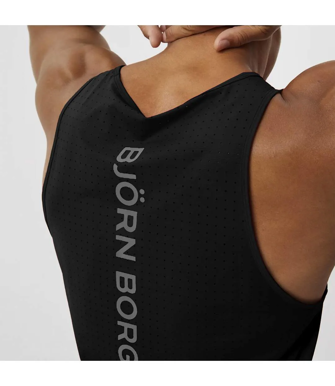 Running Breathable and Lightweight Perforated Sleeveless Tank Top for Men-5