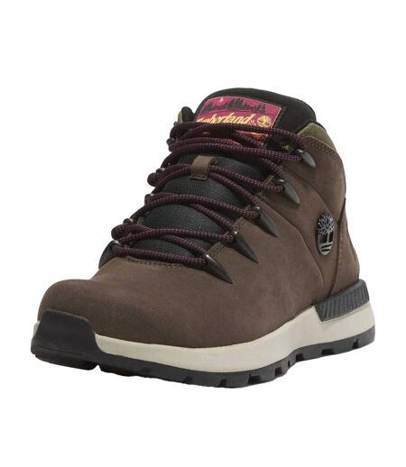 Mens Sprint Trekker Leather Lace Up Mid Boots Brown Timberland