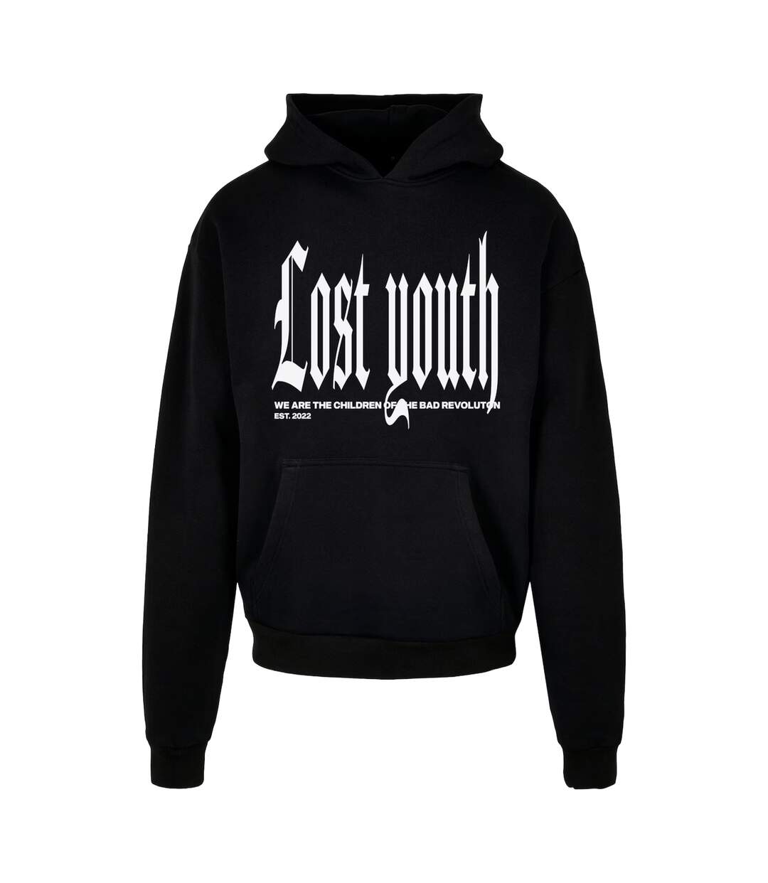 Mens Classic V.4 Hoodie Black Lost Youth-2