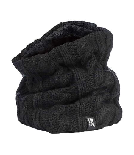 Ladies Cable Knit Winter Fleece Lined Thermal Neck Warmer