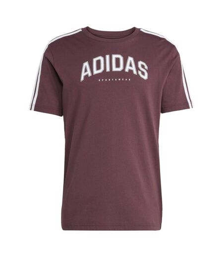 T-shirt Motif/style Universitaire Linear Graphic Homme Rubis Adidas