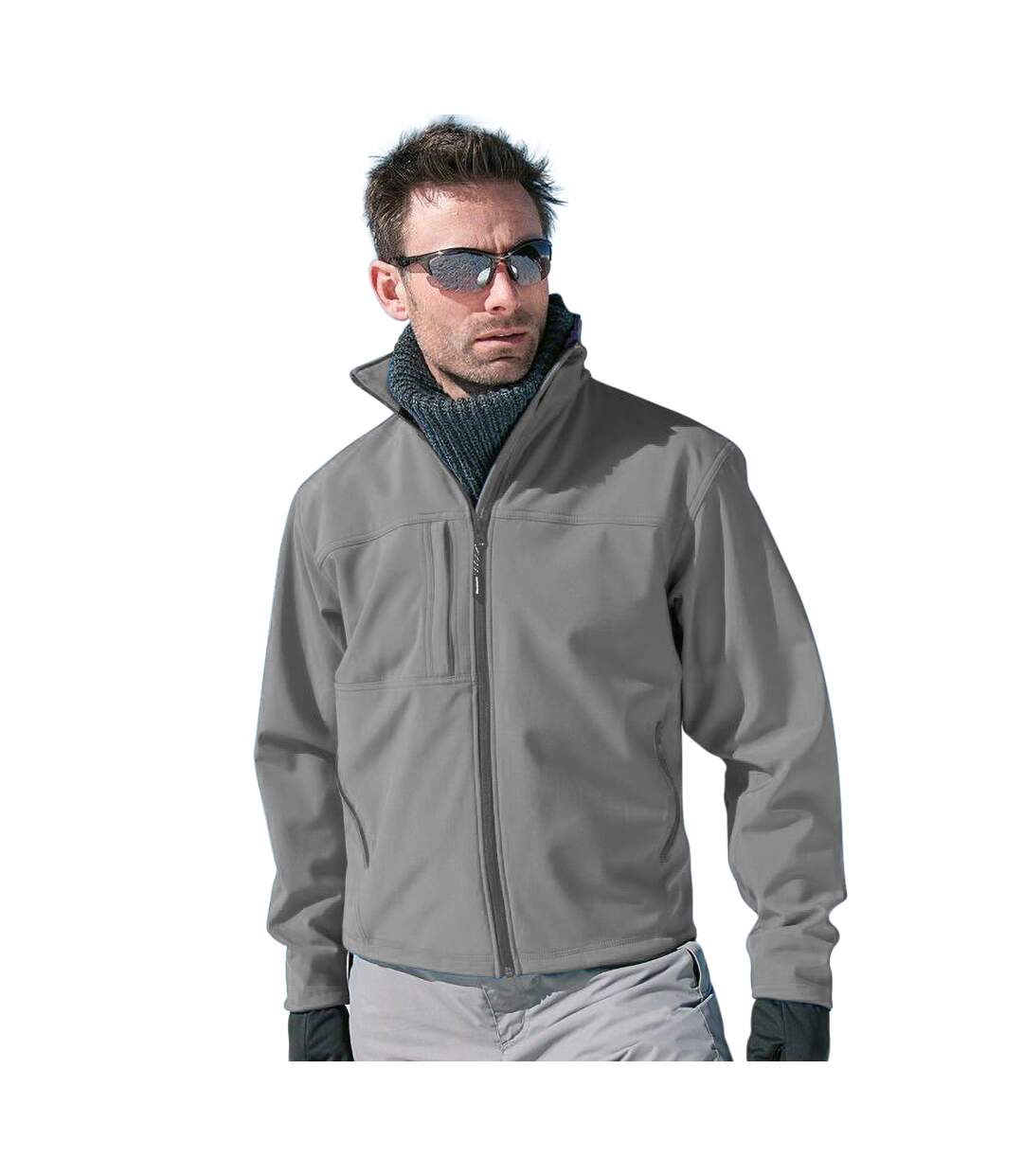 Veste softshell imperméable, coupe-vent et respirante homme gris clair Result-2